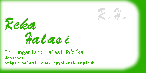 reka halasi business card